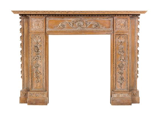 Appraisal: Sale Lot An English Carved Fireplace Mantle th century carved