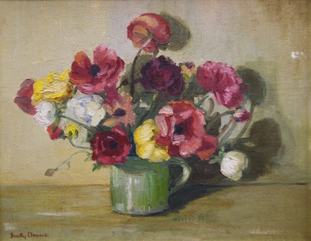 Appraisal: Dorothy Clemens Still Life oil on board signed 'Dorothy Clemens