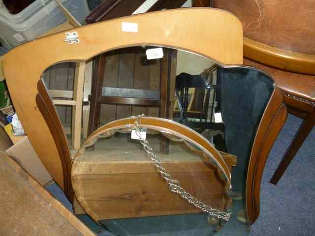 Appraisal: A QUANTITY OF FIVE ART DECO and other wall mirrors