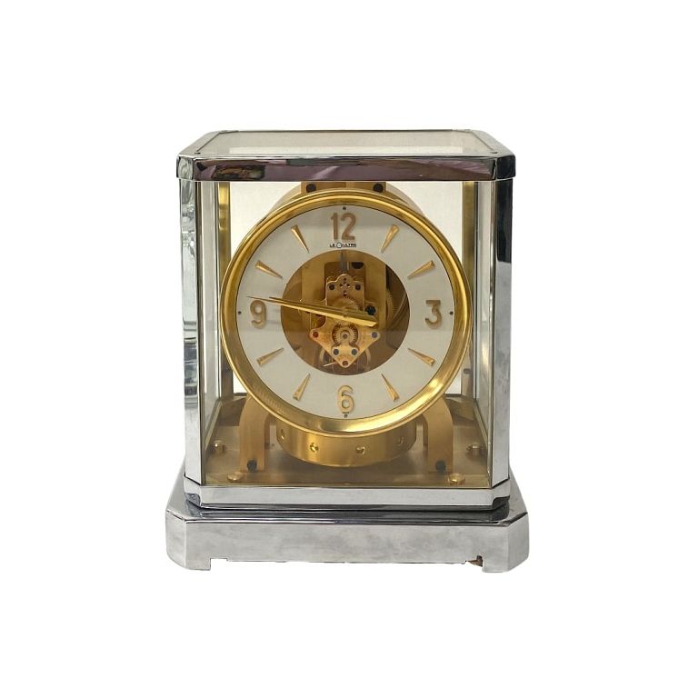 Appraisal: Atmos Clock Silver And Brass Atmos Clock Silver And Brass