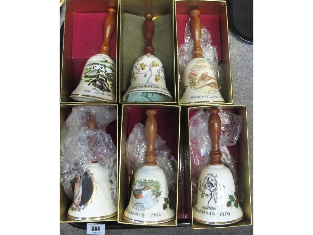 Appraisal: Six Royal Grafton porcelain bells