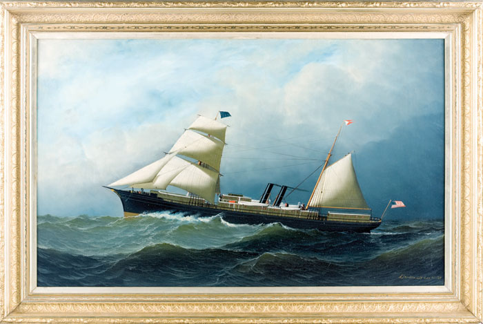 Appraisal: ANTONIO JACOBSEN AMERICAN - THE SAIL AND STEAMSHIP quot UNITED