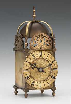 Appraisal: Continental Brass Bracket Clock With etched decoration of two entwined