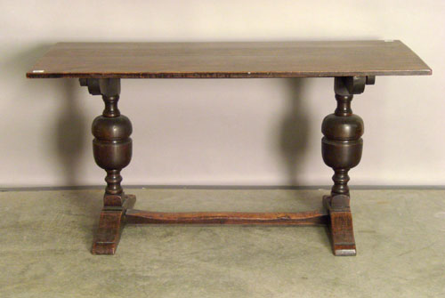 Appraisal: Jacobean style oak dining table th c h w d