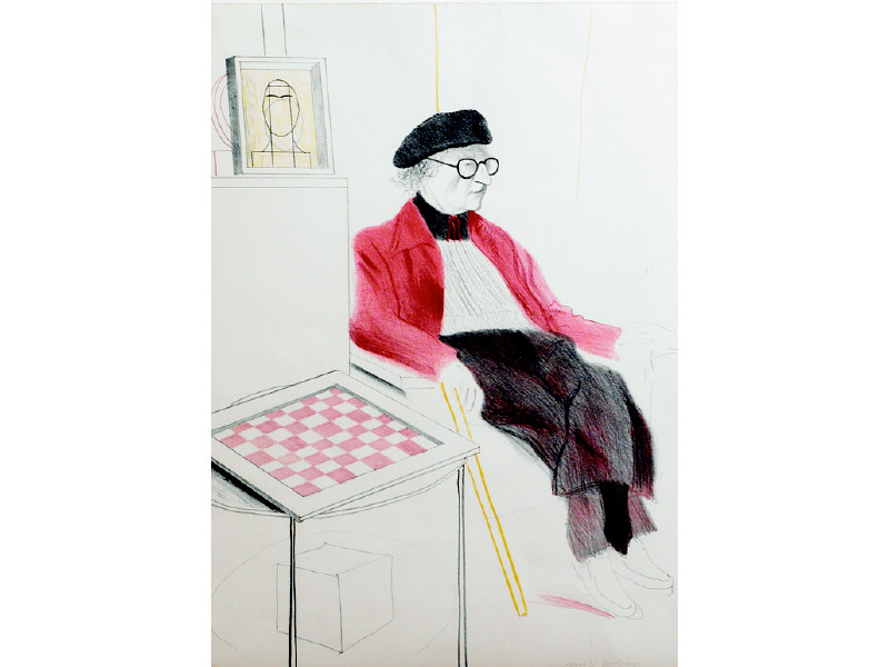 Appraisal: DAVID HOCKNEY BRITISH B MAN RAY color lithograph published by