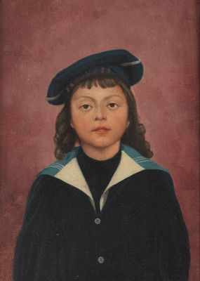 Appraisal: American School Early th Century Portrait of a young girl