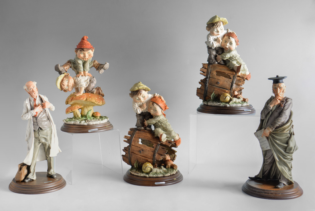 Appraisal: GIUSEPPE ARMANI FIGURINES Estate lot to include from the ''Gulliver's