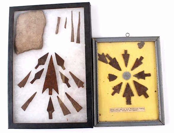 Appraisal: th Century Sioux Metal Arrowhead Collection Featured in this lot