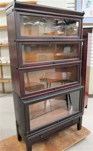 Appraisal: STACKING MAHOGANY BOOKCASE The Globe-Wernicke Co Cincinnati Ohio c with