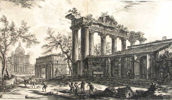 Appraisal: Giovanni Battista Piranesi Altra Veduta degli avanzi del pronao del