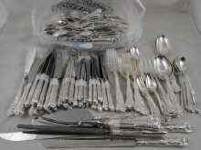 Appraisal: A part canteen of Kings pattern silver flatware Sheffield comprising