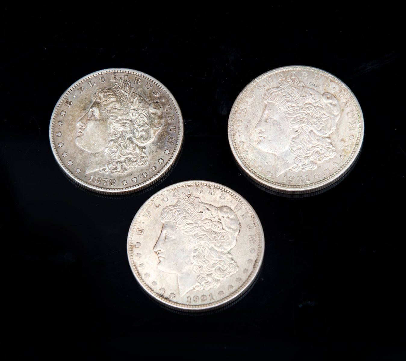 Appraisal: PC SILVER MORGAN DOLLAR COINS Comprising - - Morgan Dollars