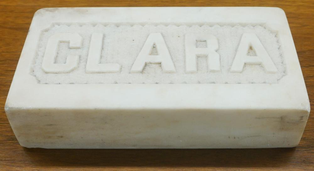 Appraisal: Carved Marble Doorstop