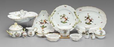 Appraisal: pieces Herend china Rothschild s Bird Private Collection Salisbury North