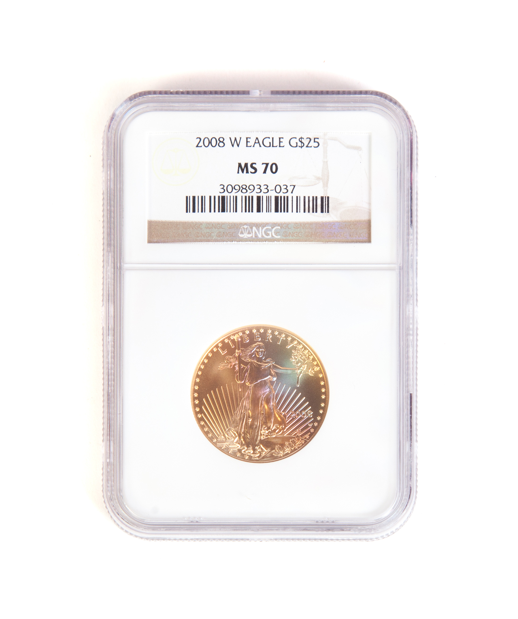 Appraisal: W GOLD EAGLE COIN MS NGC -