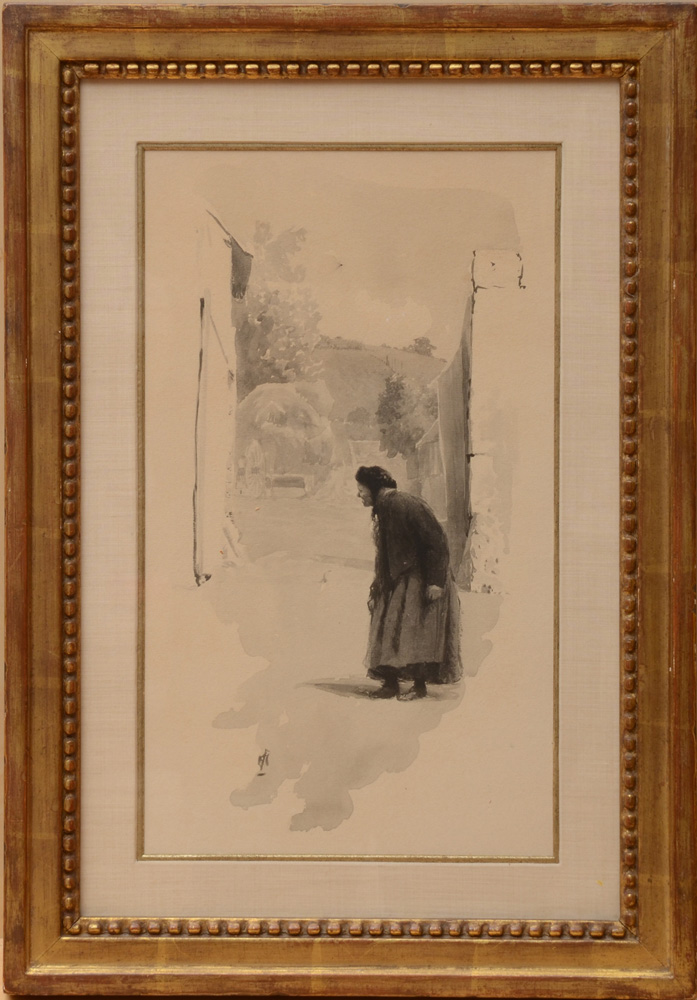 Appraisal: ATTRIBUTED TO ERNEST CLIFFORD PEIXOTTO - PARIS Pencil on paper