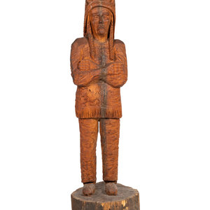 Appraisal: A Carved Wood Figure of an Indian by Don Colp