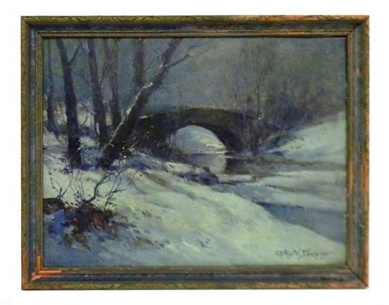 Appraisal: Arthur V Diehl American - oil on board winter landscape