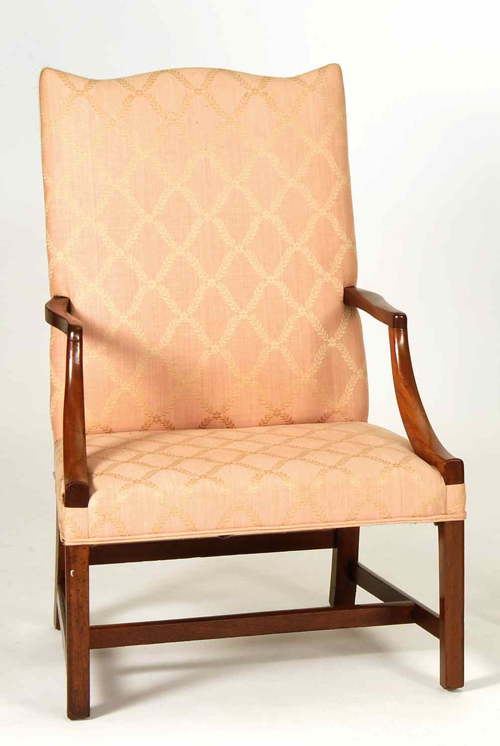 Appraisal: ANTIQUE AMERICAN CHIPPENDALE CARVED LOLLING CHAIR New England Second Half