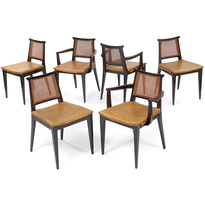 Appraisal: Edward Wormley chairs set of six by Dunbar model S