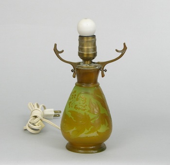 Appraisal: A Galle Boudoir Lamp Base A Galle boudoir lamp base