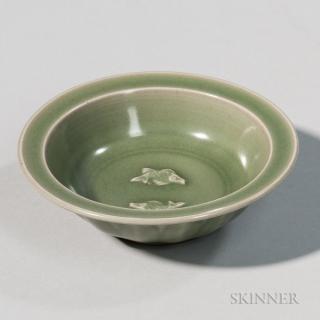 Appraisal: Longquan Celadon Twin Fish Dish Longquan Celadon Twin Fish Dish