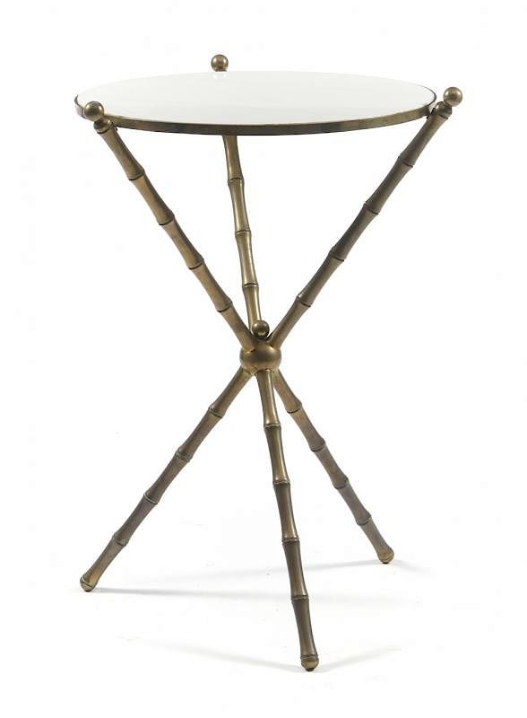 Appraisal: Mid century Bagues attrib French inspired tripod table Mid century