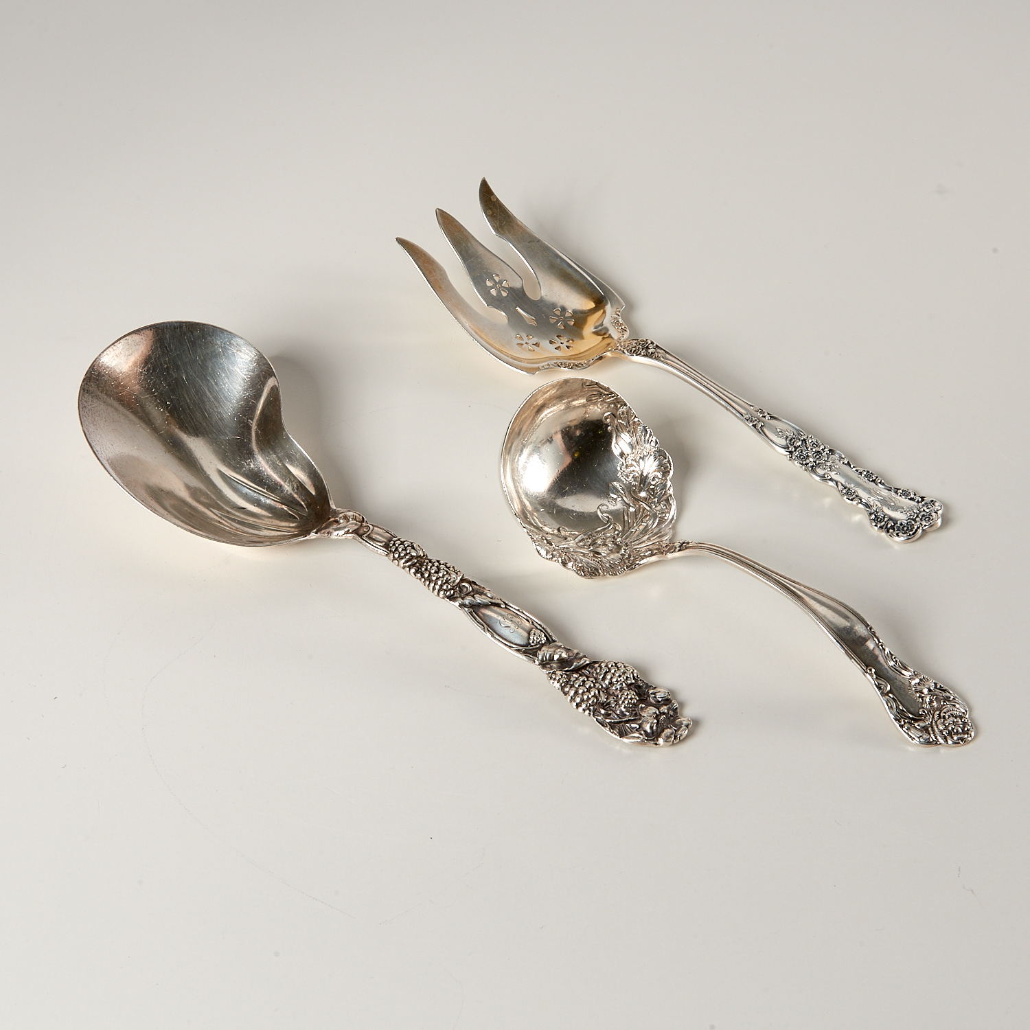 Appraisal: AMERICAN SILVER SERVING PIECES INCL TIFFANY Early th c American