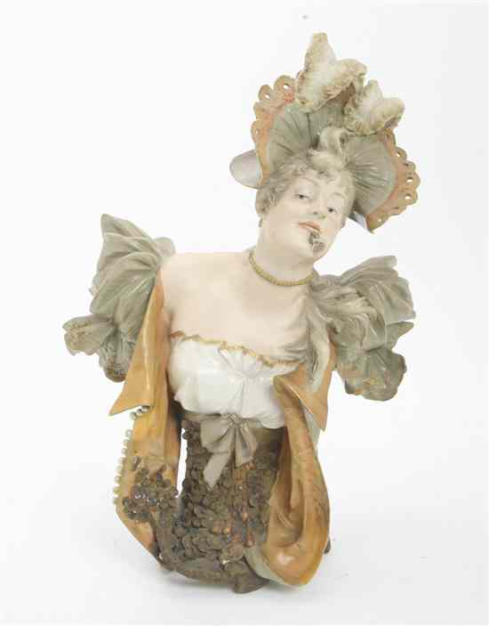 Appraisal: An Austrian Porcelain Bust Turn Wien early th century depicting