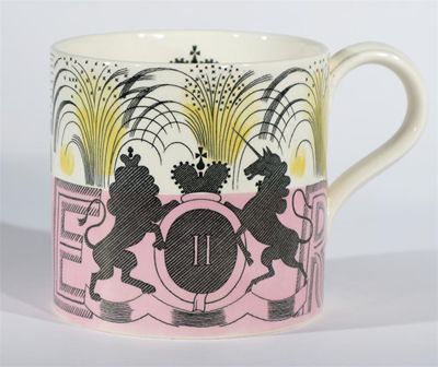 Appraisal: A Wedgwood Coronation commemorative mug originally designed by Eric Ravilious