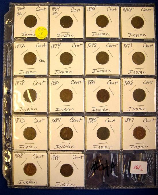 Appraisal: Lot of Indian cents from - plus Flying Eagle cent