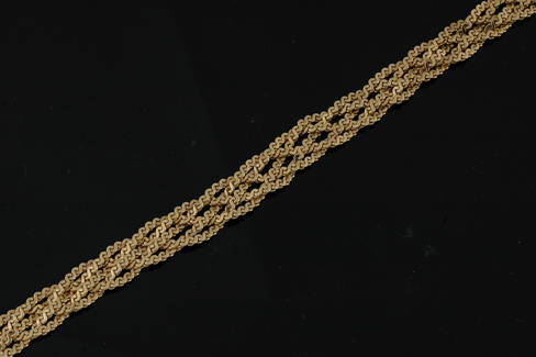 Appraisal: A gold woven necklace Designed as a series of flat