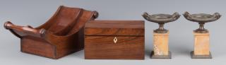 Appraisal: Tea Caddy Cheese Coaster and Classical Urns st- nd items