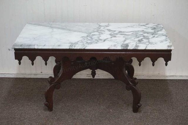 Appraisal: Victorian style Marble Top Coffee Table Vintage mid 's 's-