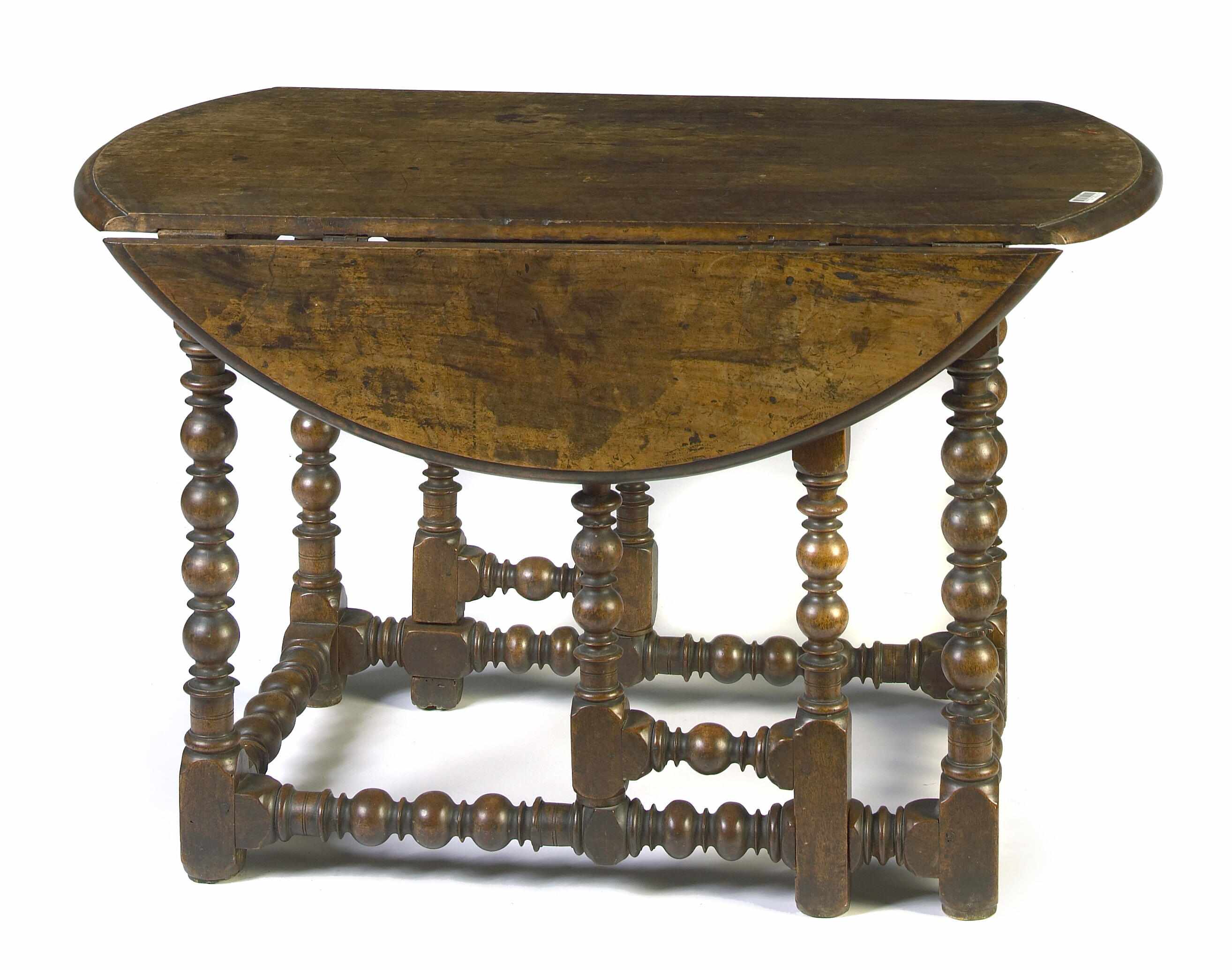 Appraisal: Property of various owners A Louis XIV walnut gateleg table