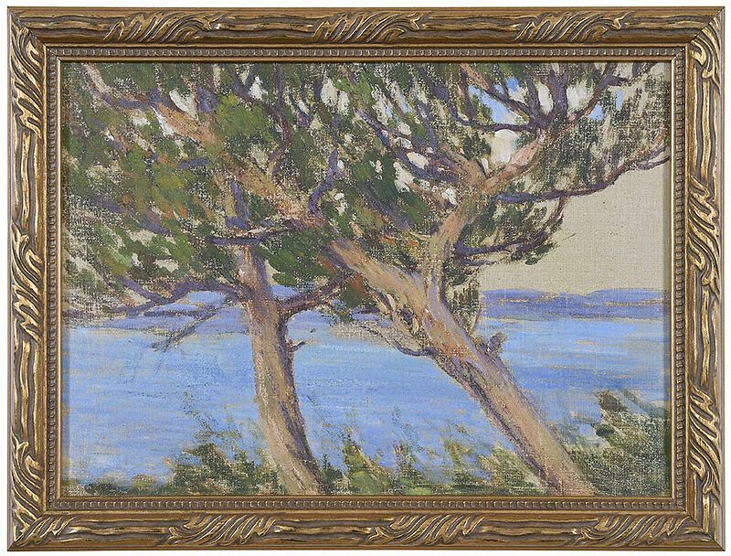 Appraisal: American School early mid th century Windswept Trees unsigned oil