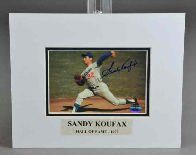 Appraisal: SANDY KOUFAX SIGNED PHOTO - PITCHINGPitching on the Mound autographed