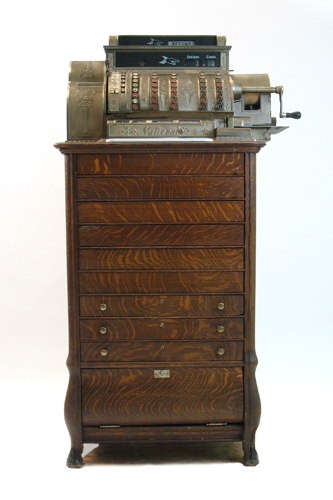 Appraisal: CLASS NCR CASH REGISTER ON OAK FLOOR STAND National Cash