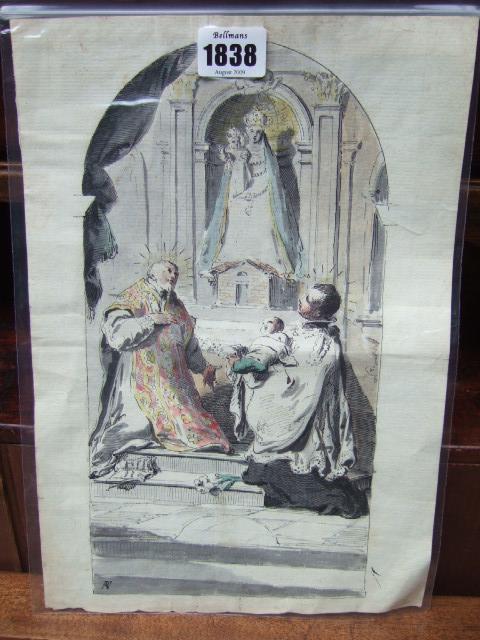 Appraisal: Manner of Pietro Antonio Novelli the Madonna of Loreto watercolour