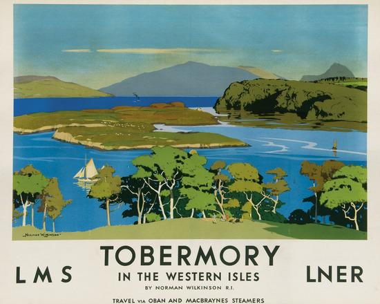 Appraisal: WILKINSON Norman PRI TOBERMORY LMS LNER lithograph in colours c