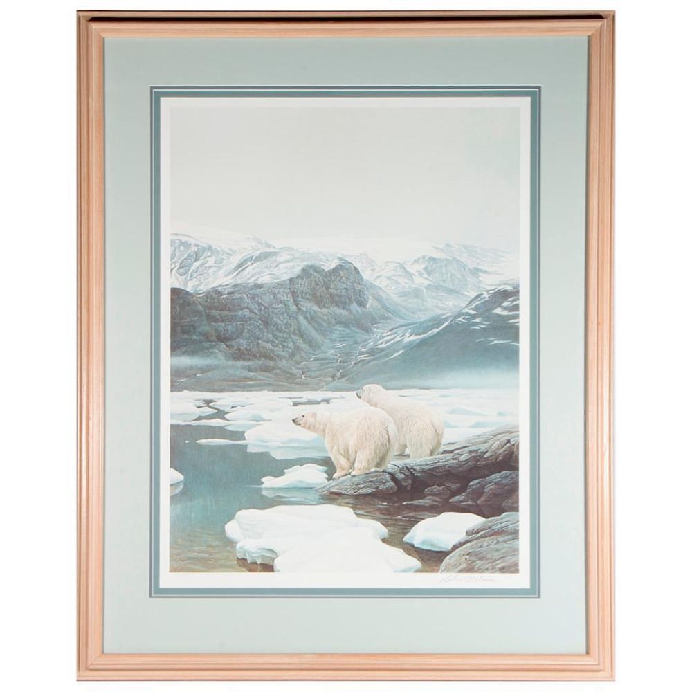 Appraisal: Robert Bateman born Artist Robert Bateman born Title Polar bears