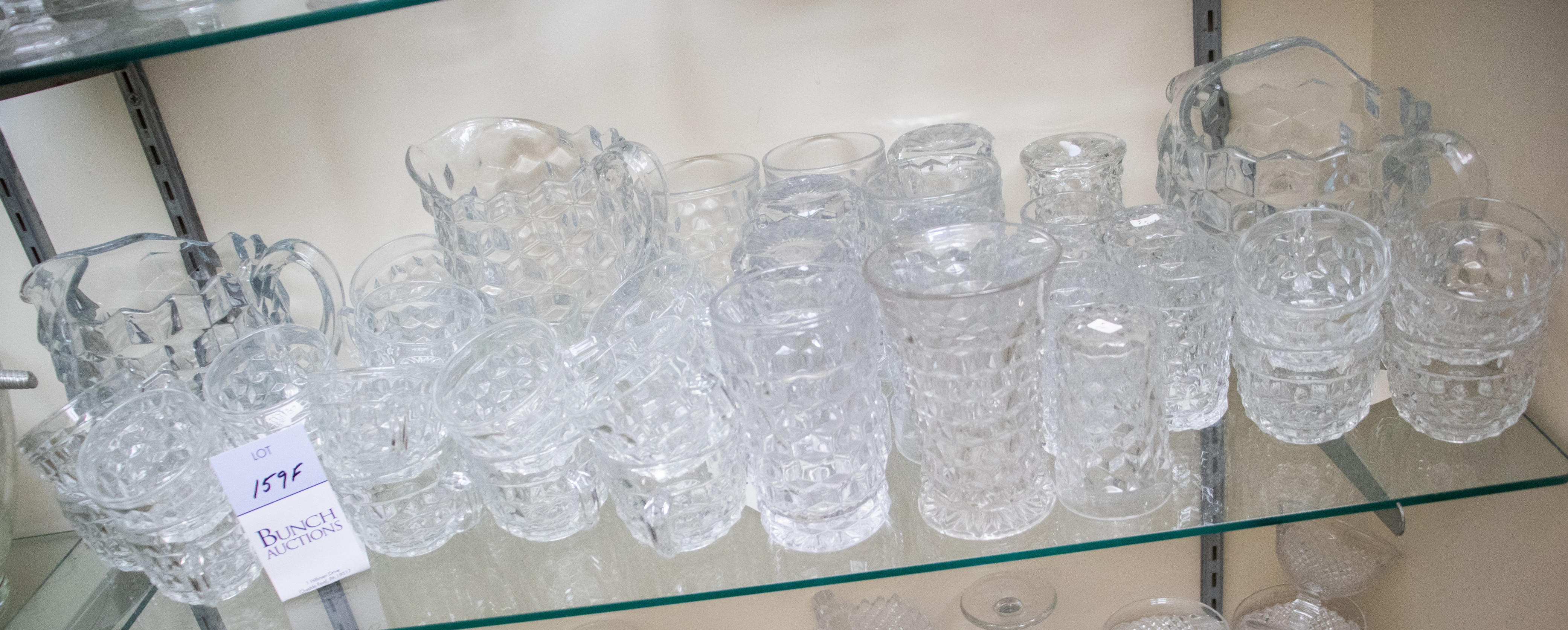 Appraisal: Pcs Fostoria American pattern glassware c o - tumblers -