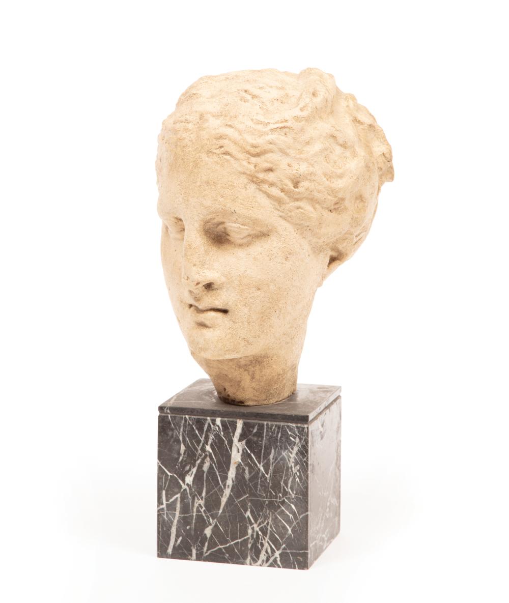 Appraisal: Painted Metal Bust of Venus de Milo after the antique