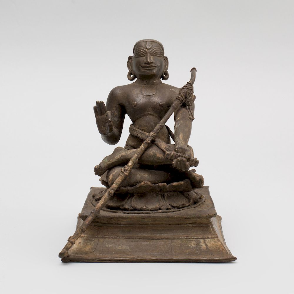 Appraisal: Indian Bronze Figure of Saint Appar x x in Condition