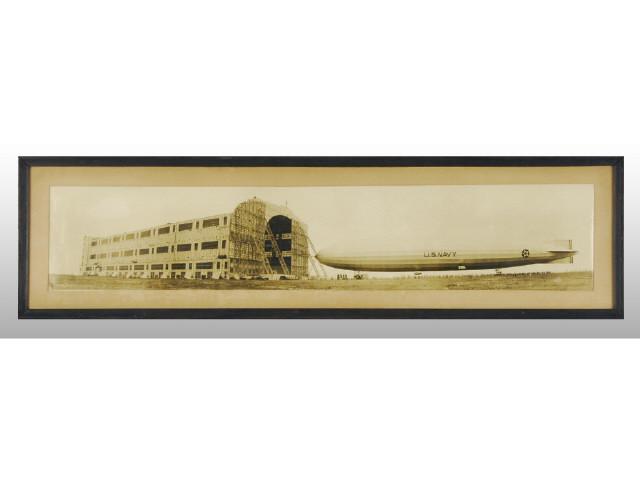 Appraisal: U S Navy Shenandoah Zeppelin Panoramic Photo Description Dated Clements