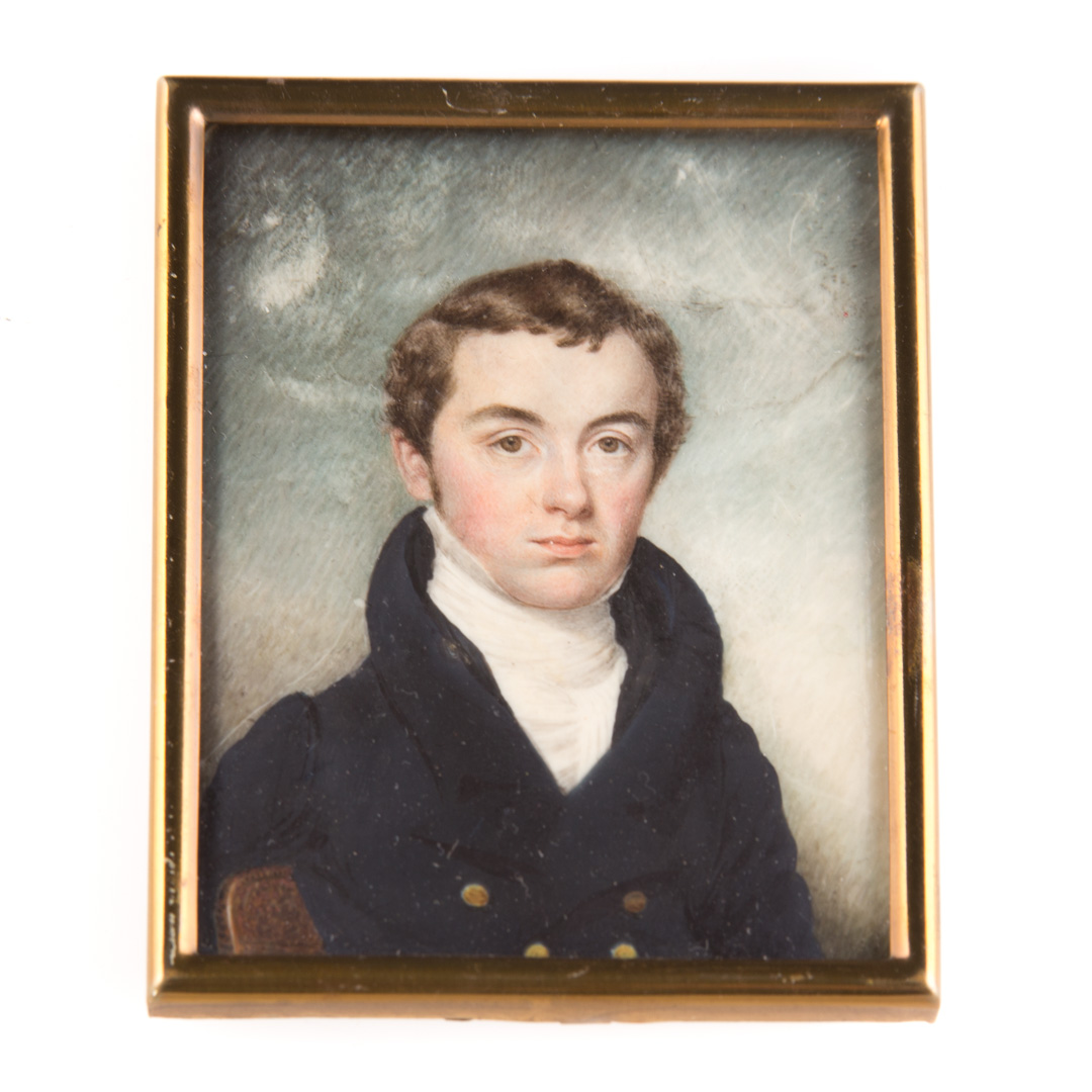 Appraisal: Attributed to Eliza Goodridge miniature portrait American - Portrait of