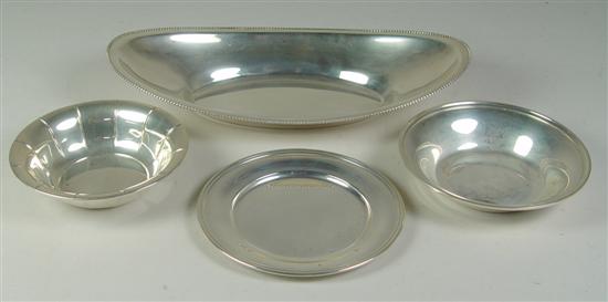 Appraisal: Group of Sterling Holloware Includes two bowls bread and butter