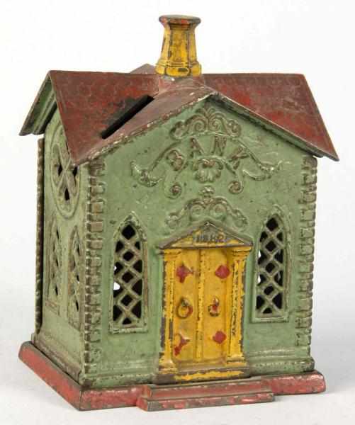 Appraisal: Cast Iron Villa Still Bank Description Circa Manufactured by Kyser