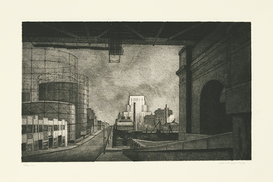 Appraisal: ARMIN LANDECK York Avenue Sunday Morning Drypoint x mm x