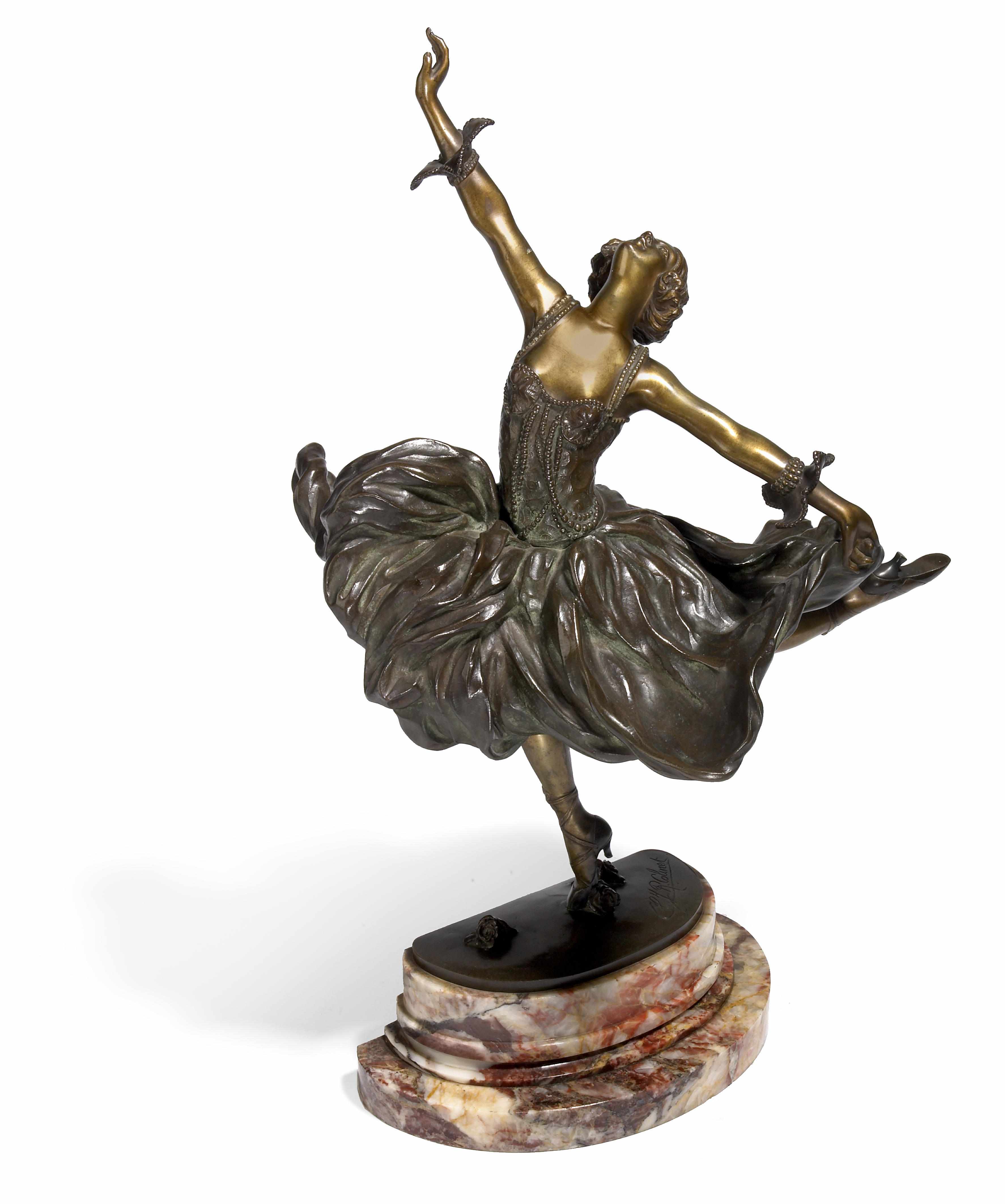 Appraisal: Claire Jeanne Roberte Colinet French - Dancer early th Centurybronze